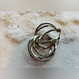 Simply Vera Vera Wang Tiered Nickel Free Triple Hoop Earrings